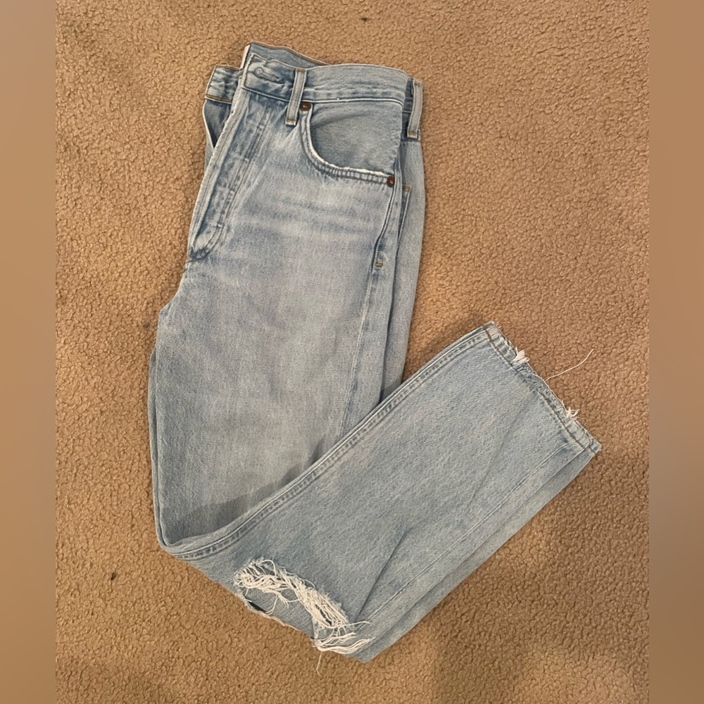 Agolde Light Blue Distressed Jeans